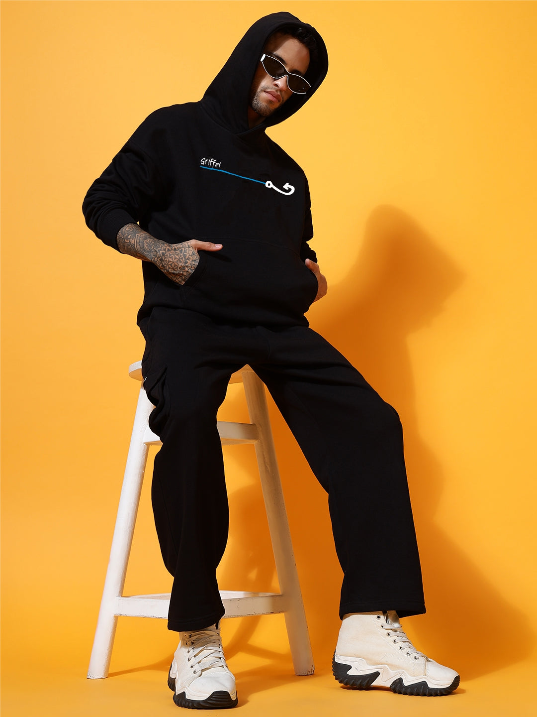 GRIFFEL FISHER GRIFFEL CLUB cotton fleece oversized tracksuit