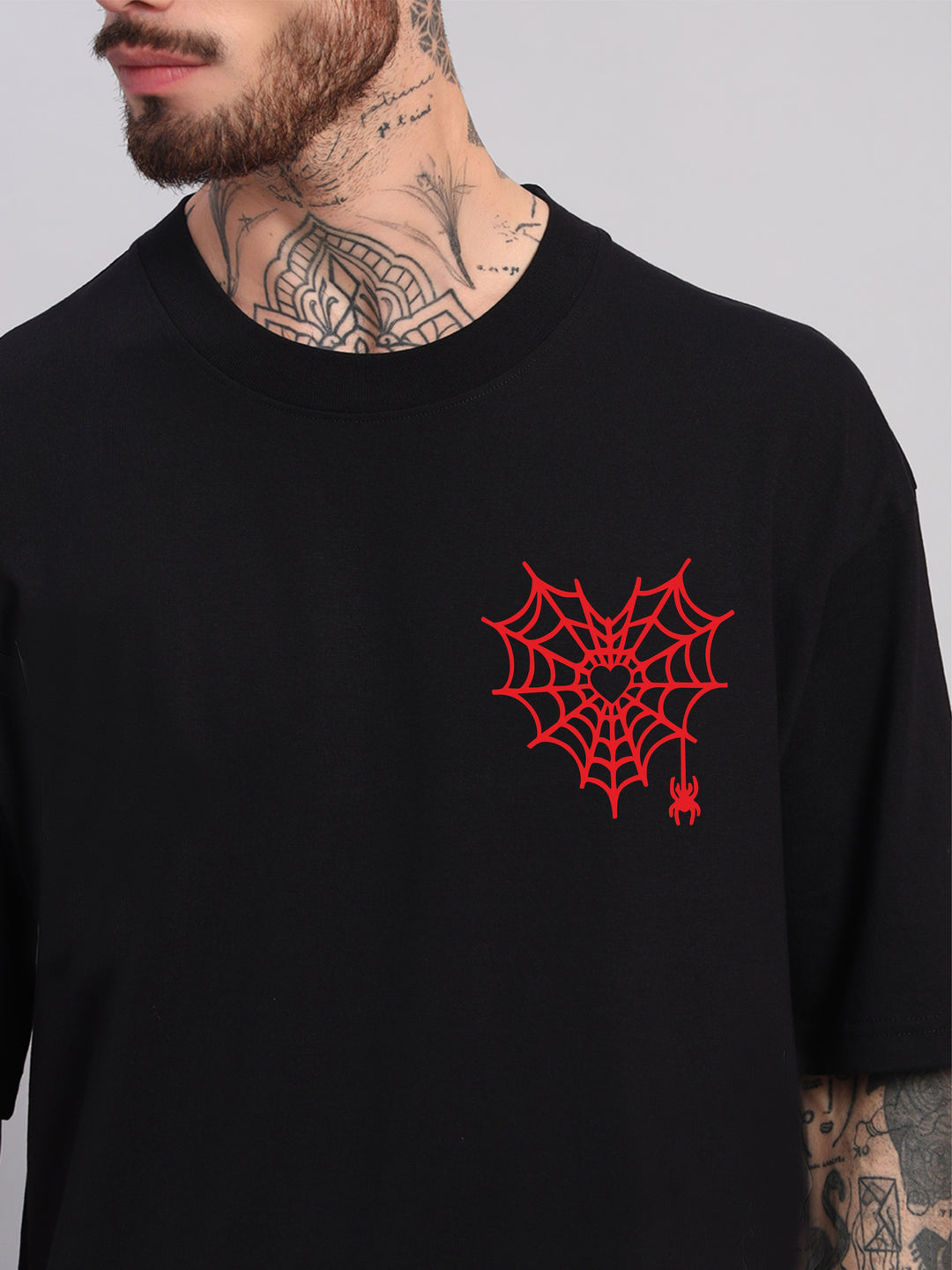 Heart spider OVERSIZED Cotton T-SHIRT