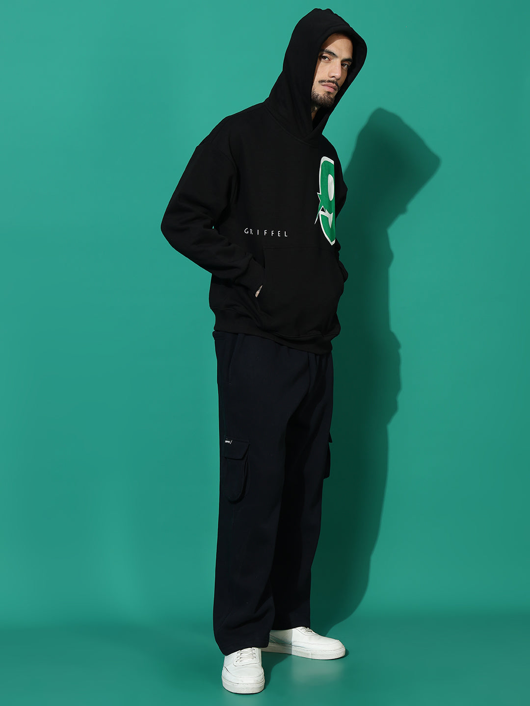 Nine black Oversized Tracksuit