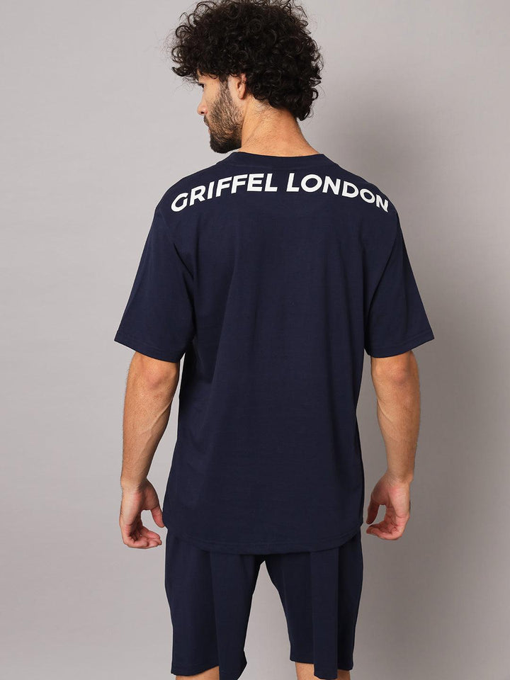 GRIFFEL Men Drop Shoulder Oversized T-shirt