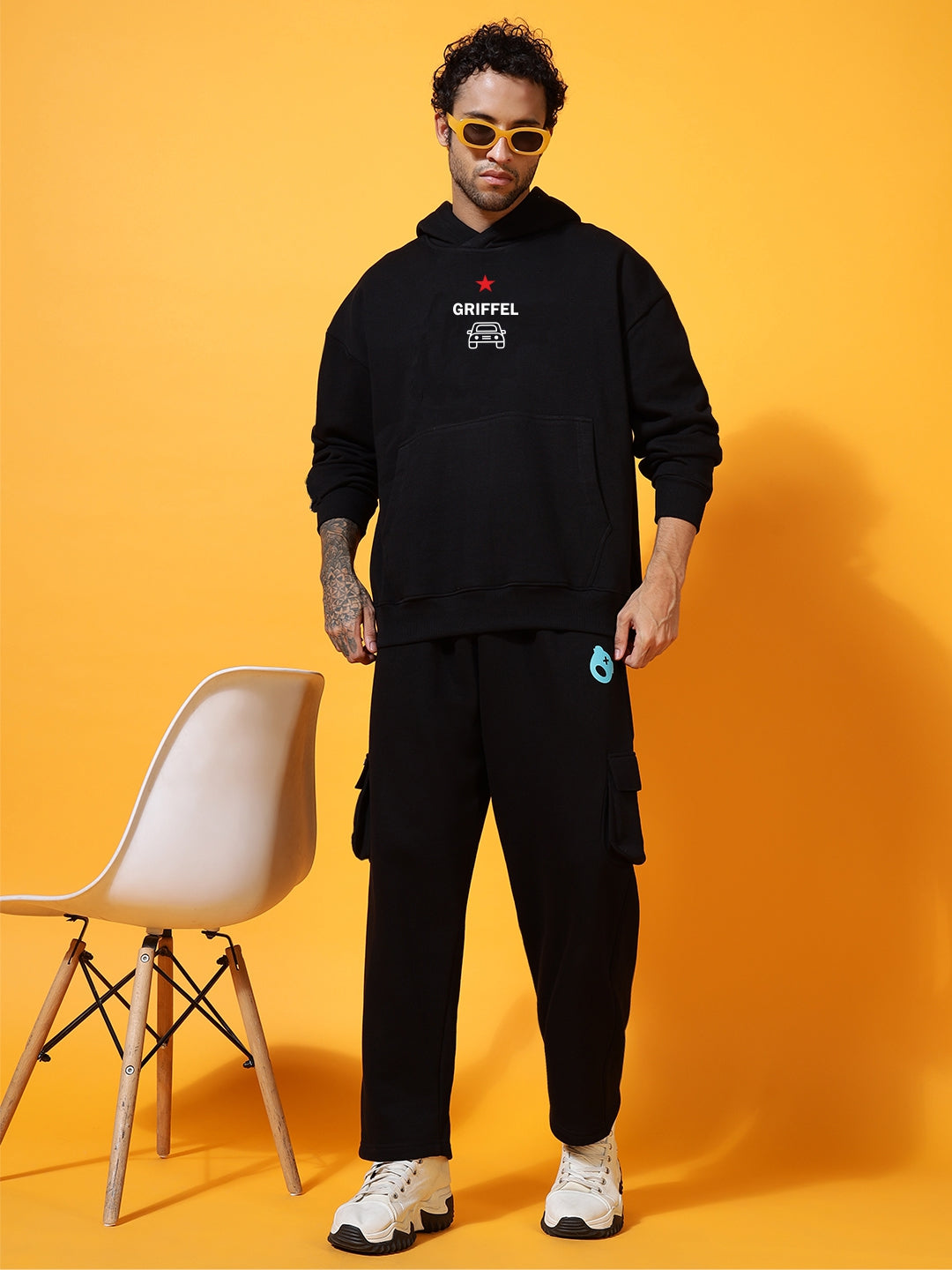 PRAY CAR GRIFFEL CLUB cotton fleece oversized tracksuit
