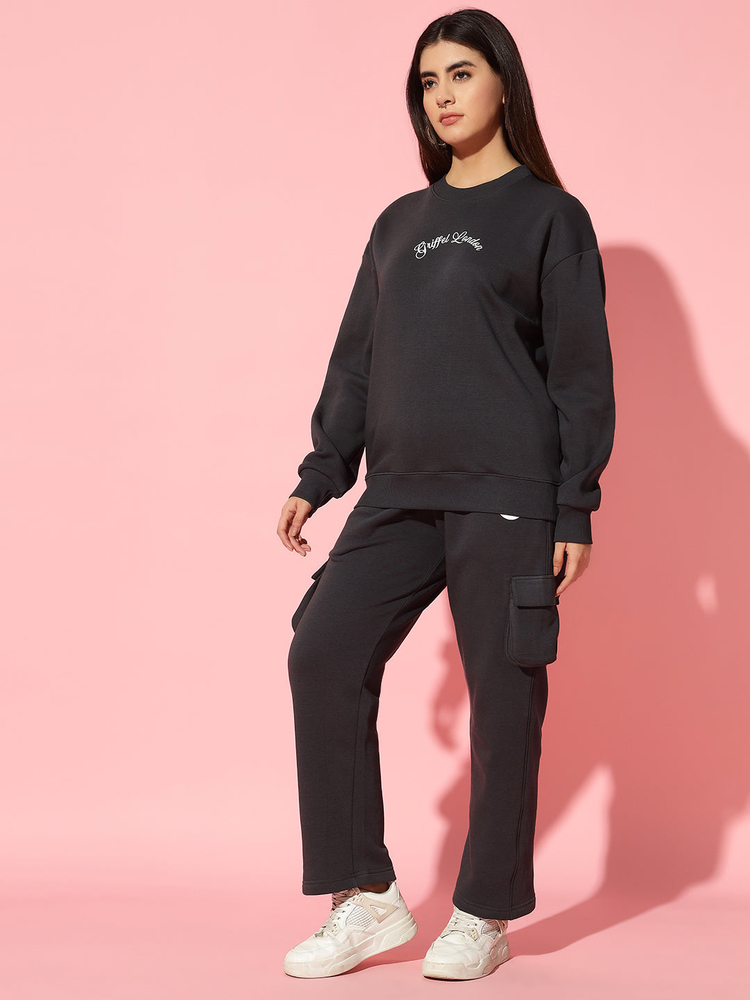 BEAR FAMILY Oversized Round Neck Tracksuit