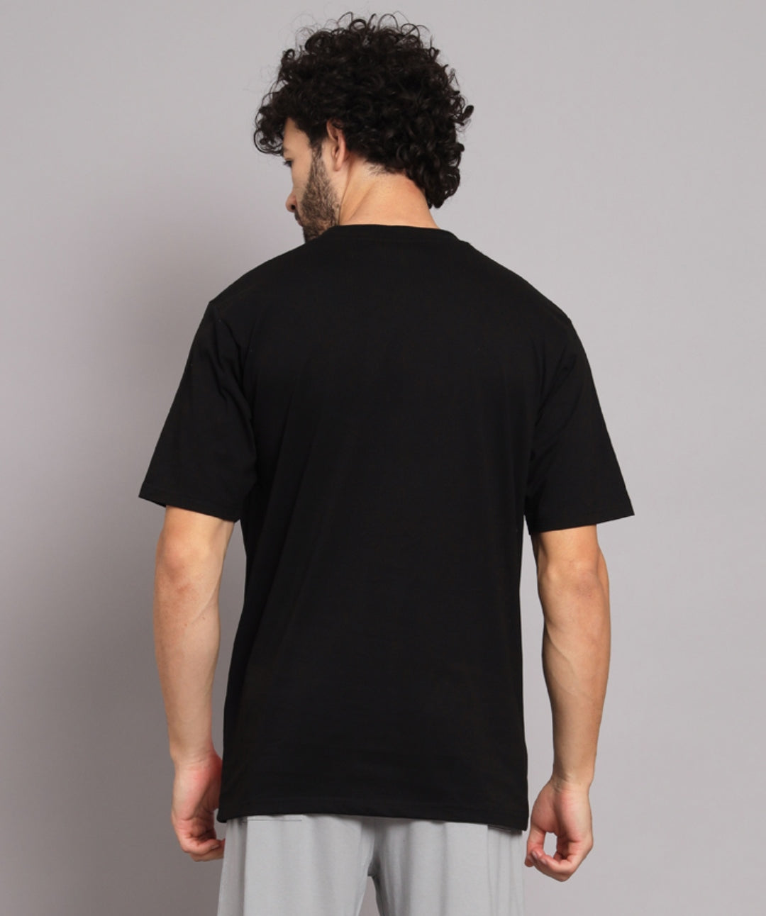 GRIFFEL Men Printed Black GFL09 Oversized T-shirt - griffel