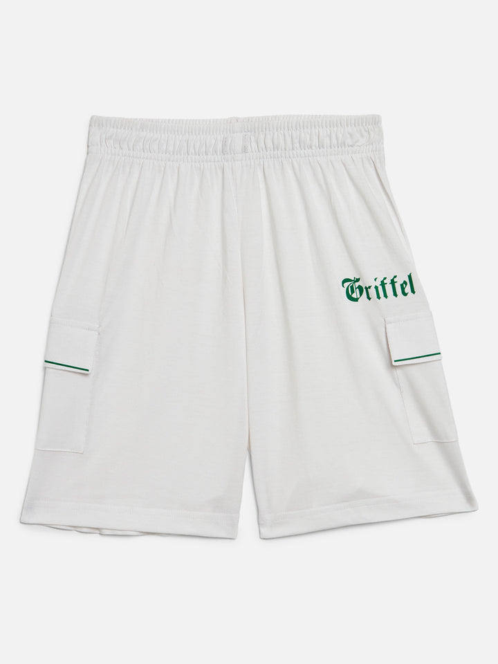 GRIFFEL Boys Kids White Co-Ord T-shirt and Short Set