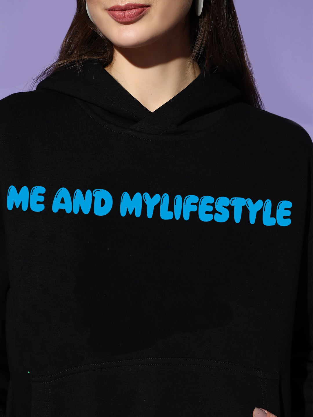 LIFE STYLE oversized cotton fleece tracksuit