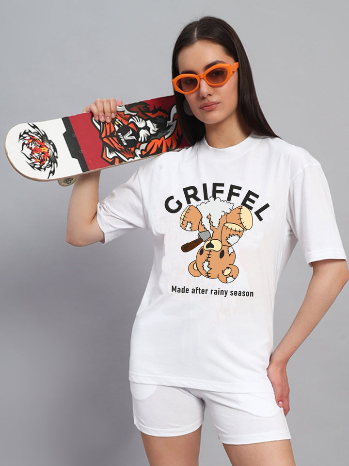 Teddy In Rain Oversized cotton T-shirt 🧸