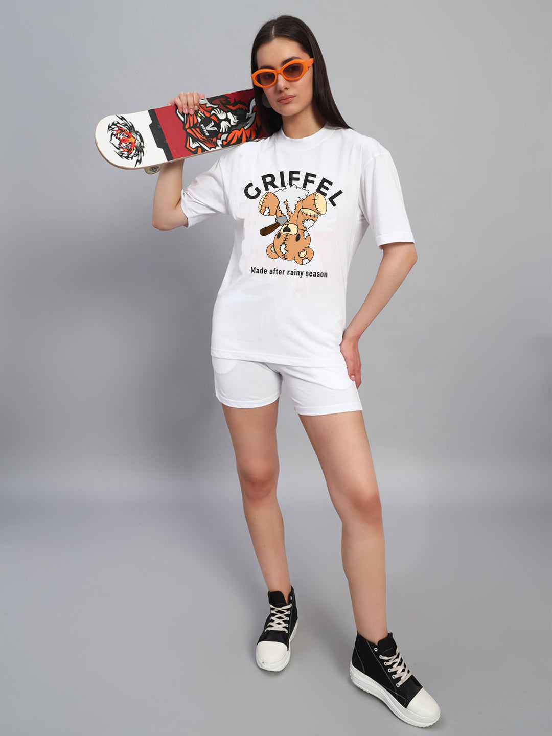 Teddy In Rain Cotton T-Shirt and Shorts