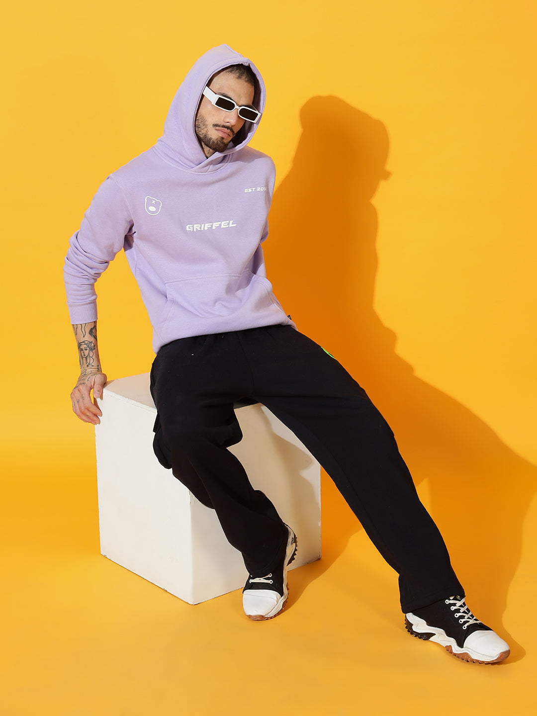 Tech Hoodie lavender Oversized Tracksuit