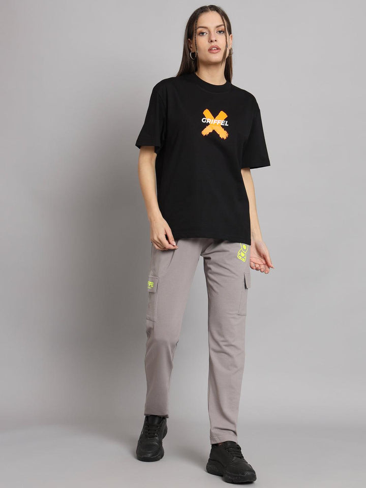 Cross Bunny Drop Shoulder Oversized T-shirt