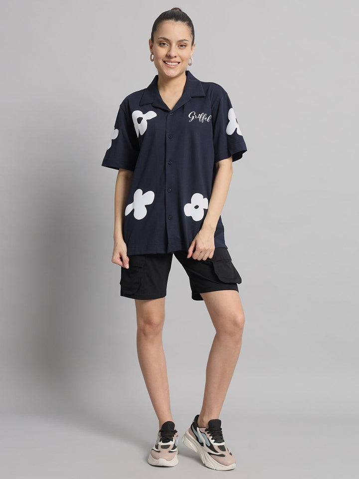 GRIFFEL Printed Bowling Shirt and Short Set