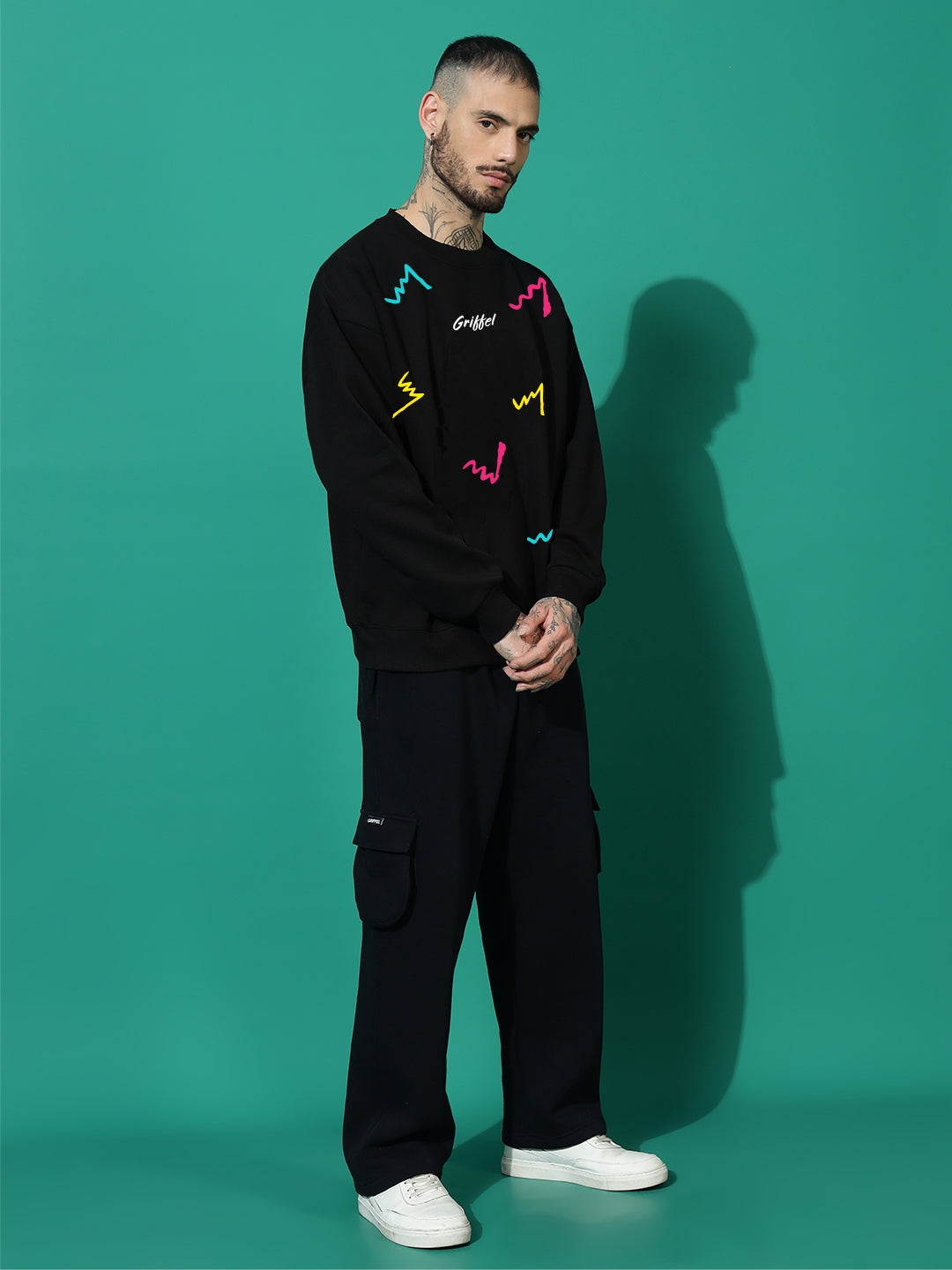 COLOR THREADS GRIFFEL CLUB cotton fleece oversized tracksuit