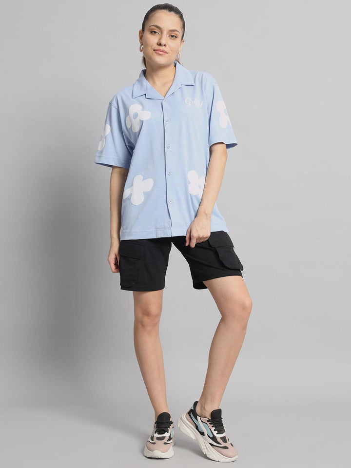 GRIFFEL Printed Bowling Shirt and Short Set