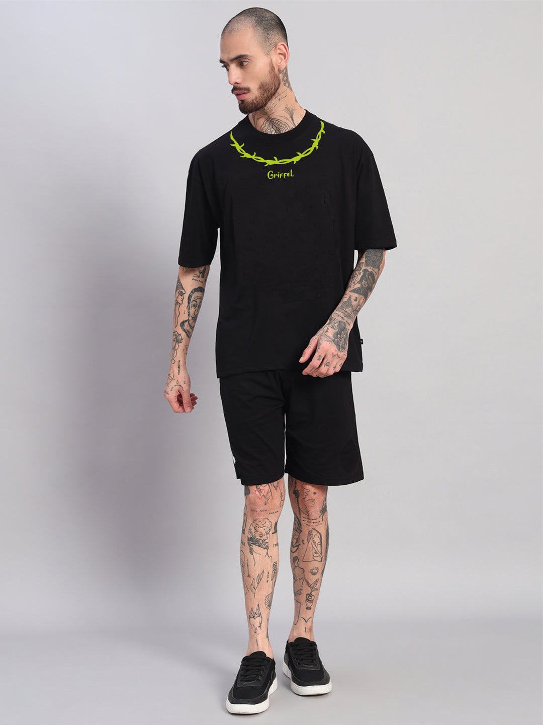 Neon Wire Oversized Cotton T-shirt ⛓️