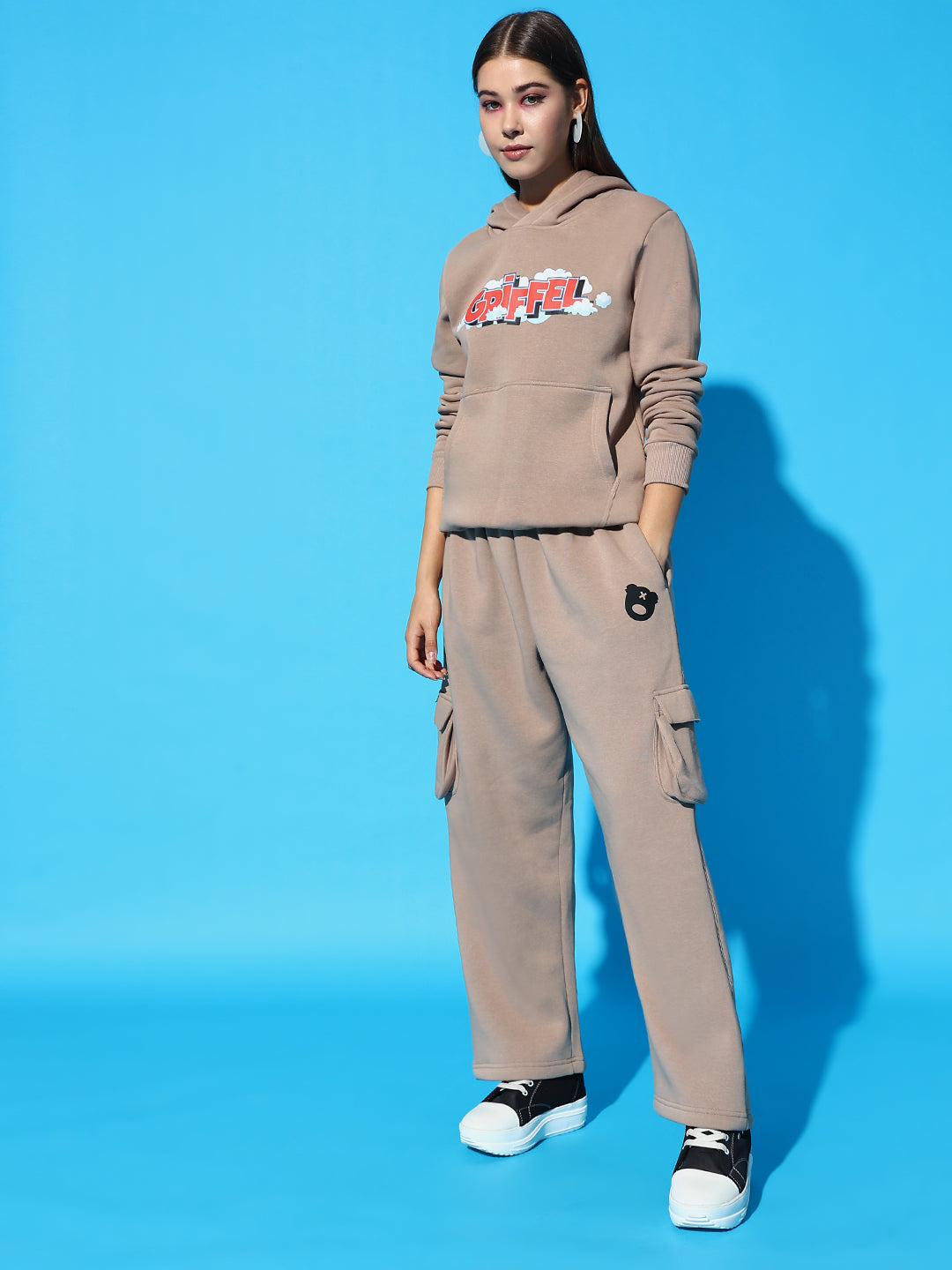 GRIFFEL Oversized Hoodie Neck Tracksuit