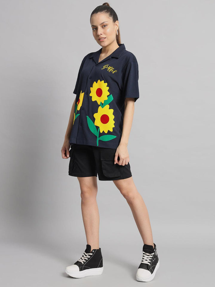 GRIFFEL Printed Bowling Shirt and Short Set