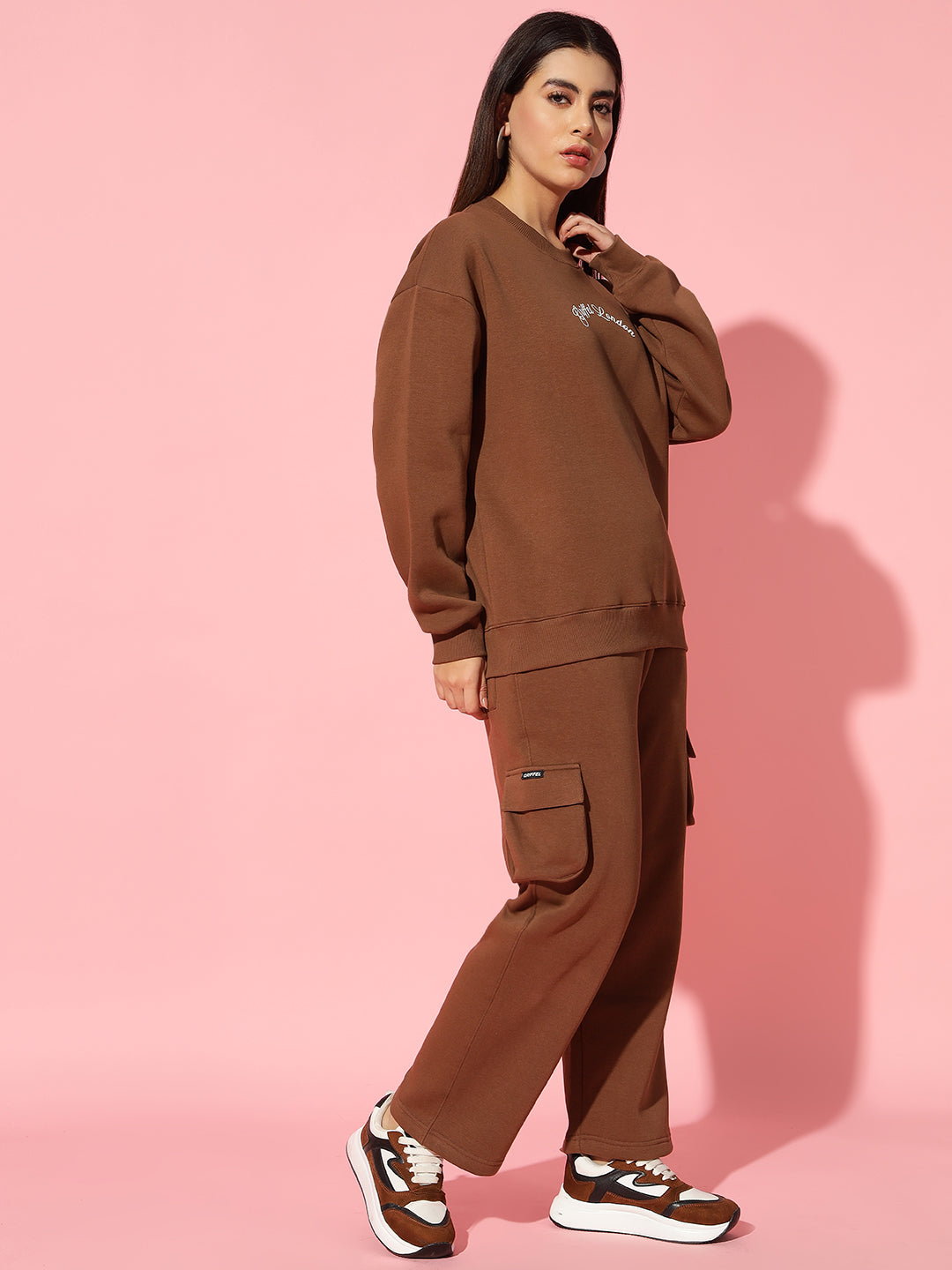 BEAR FAMILY Oversized Round Neck Tracksuit