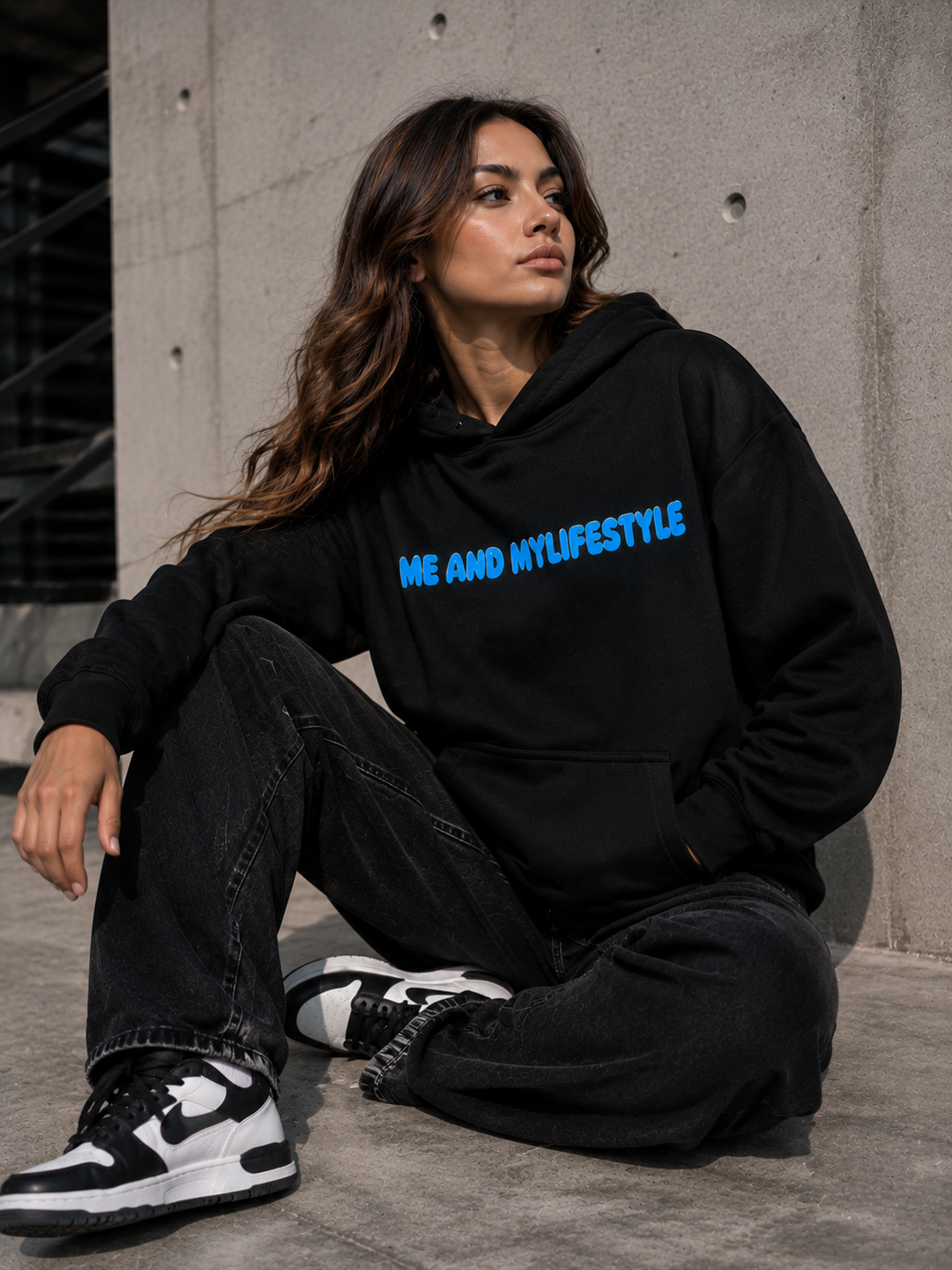 Me And Mylifestyle Oversized cotton Fleece Hoodie