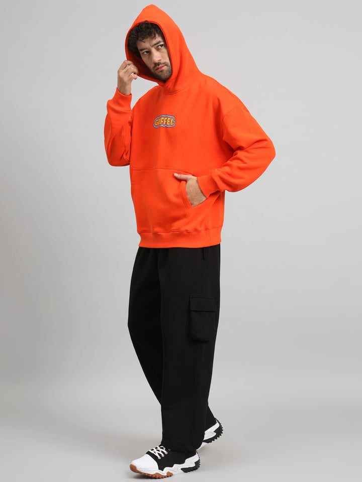 Griffel Men Oversized Fit BAD GUY Print Front Logo 100% Cotton Fleece Hoodie and trackpant - griffel