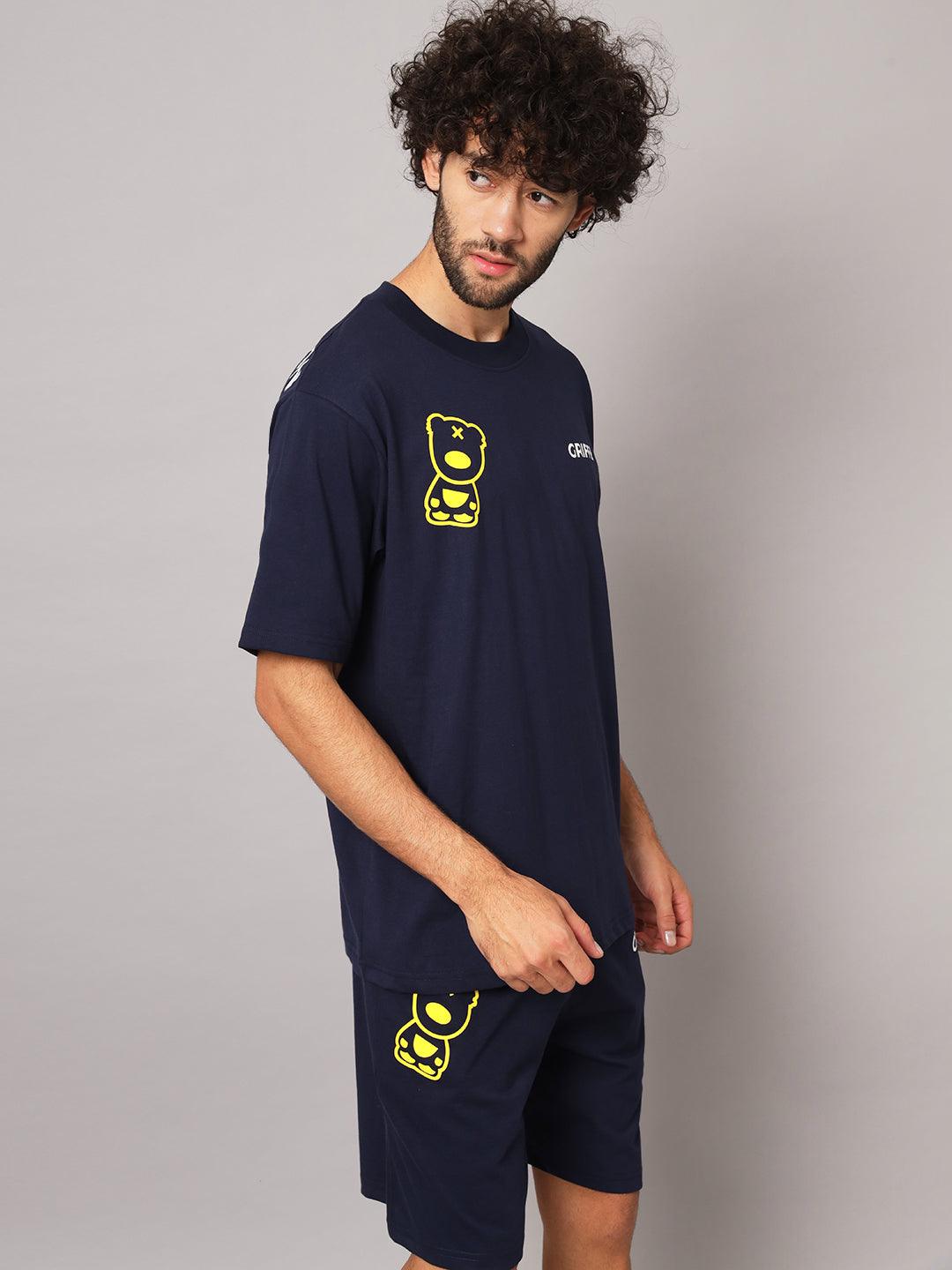 GRIFFEL Men Drop Shoulder Oversized T-shirt