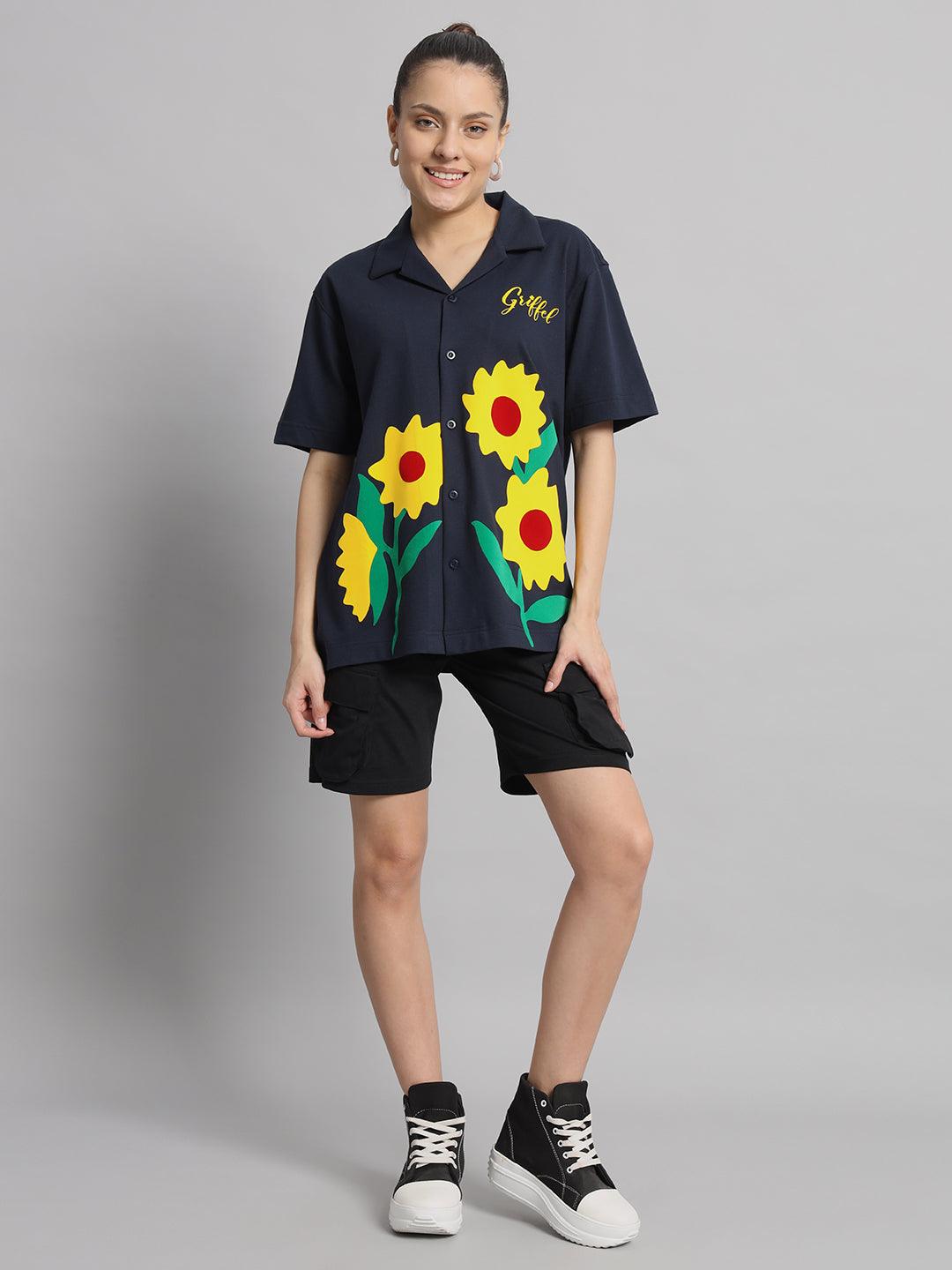 GRIFFEL Printed Bowling Shirt and Short Set