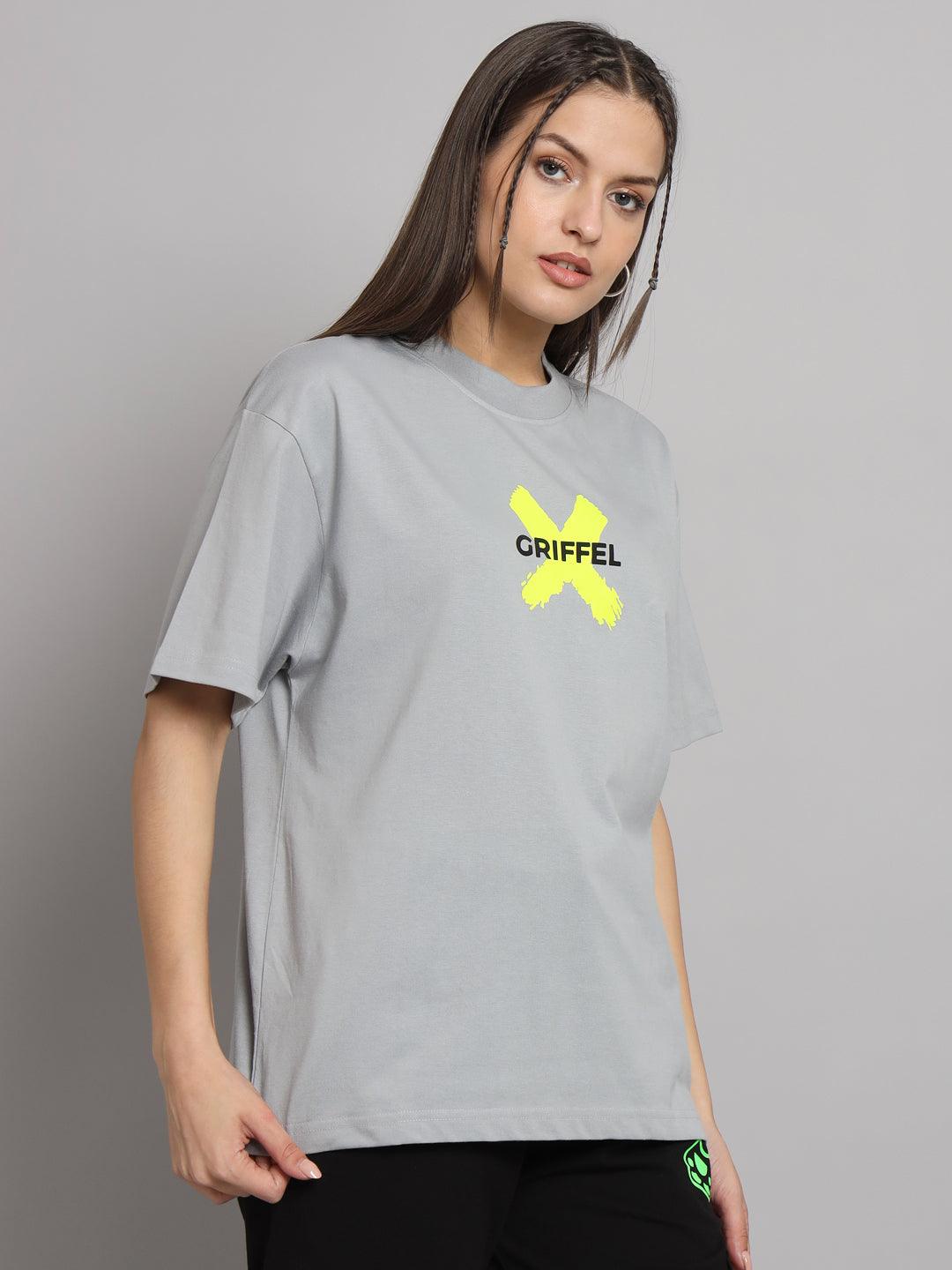 Cross Bunny Drop Shoulder Oversized T-shirt