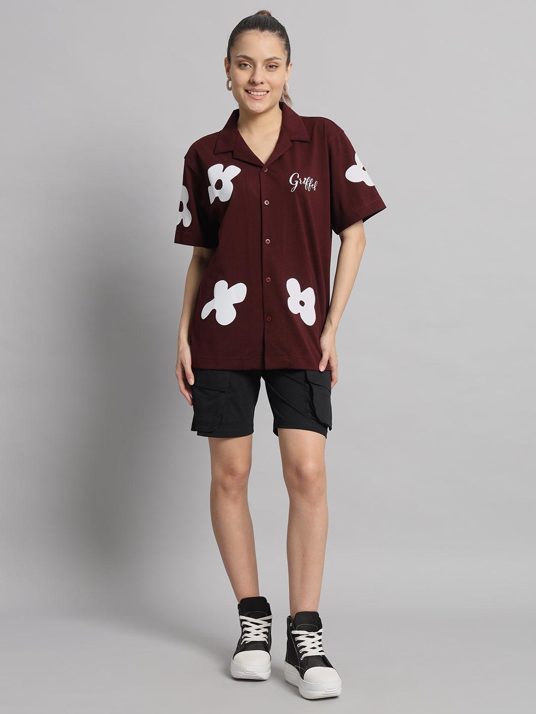 GRIFFEL Printed Bowling Shirt and Short Set