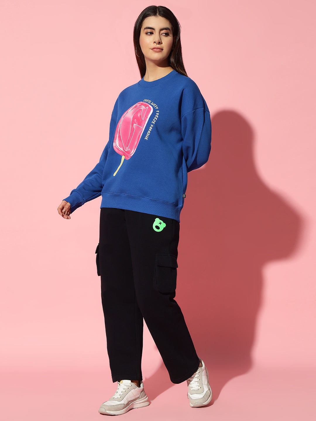 Sweet freeze Royal Oversized Round Neck Tracksuit