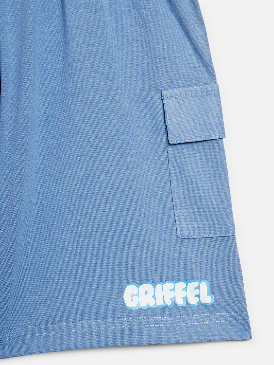 GRIFFEL Boys Kids Sky Blue Co-Ord T-shirt and Short Set
