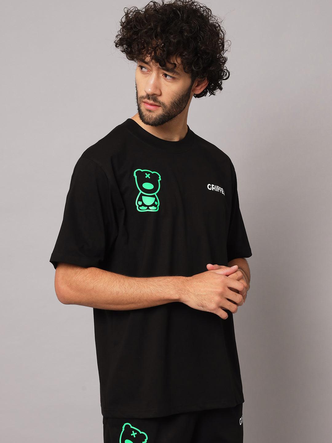 GRIFFEL Men Drop Shoulder Oversized T-shirt