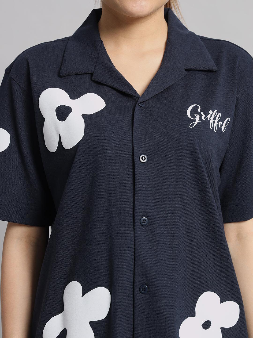 GRIFFEL Printed Bowling Shirt and Short Set