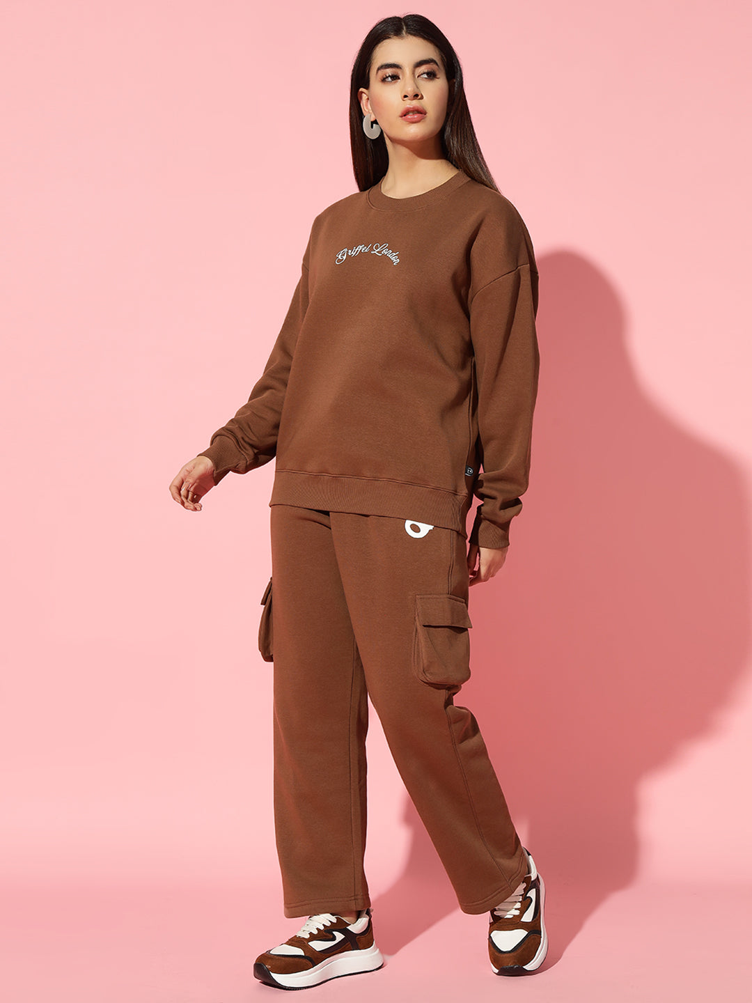 BEAR FAMILY Oversized Round Neck Tracksuit