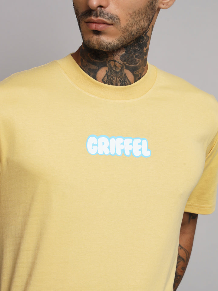 GRIFFEL Men Yellow UPRISING oversized T-shirt - griffel