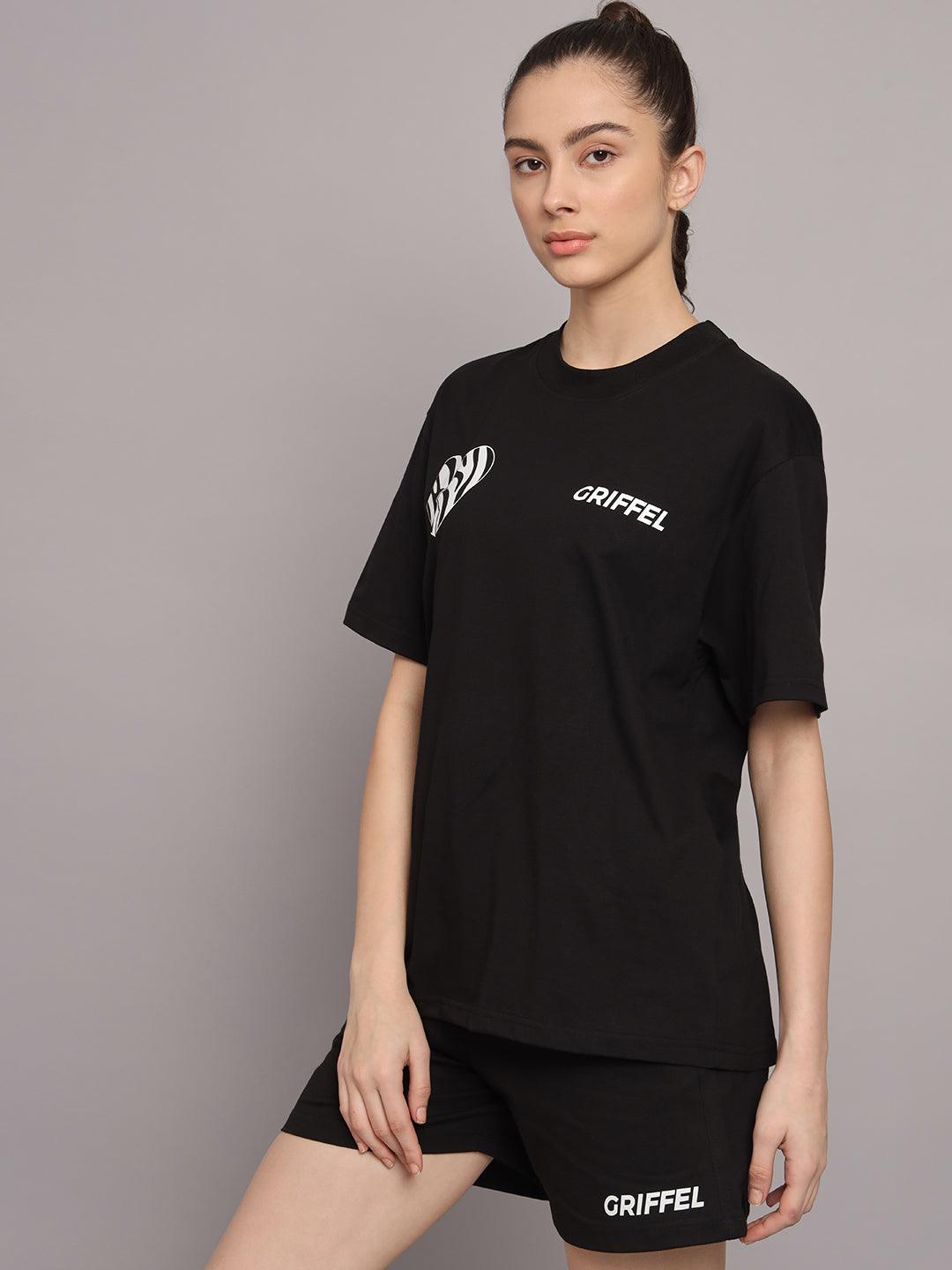 Broken Heart Drop Shoulder Oversized T-shirt