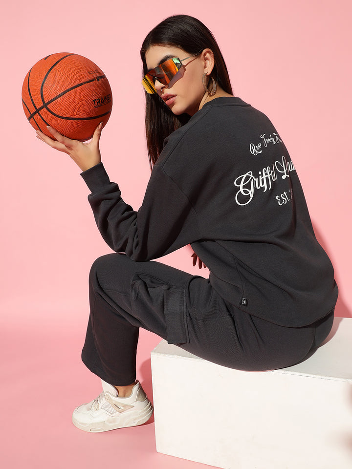 BEAR FAMILY Oversized Round Neck Tracksuit