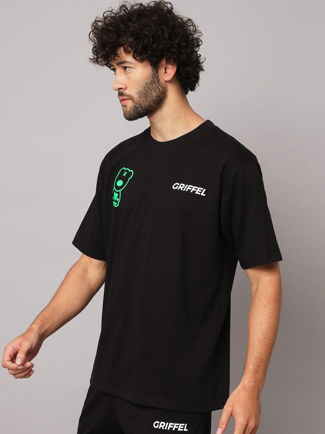 GRIFFEL Men Drop Shoulder Oversized T-shirt