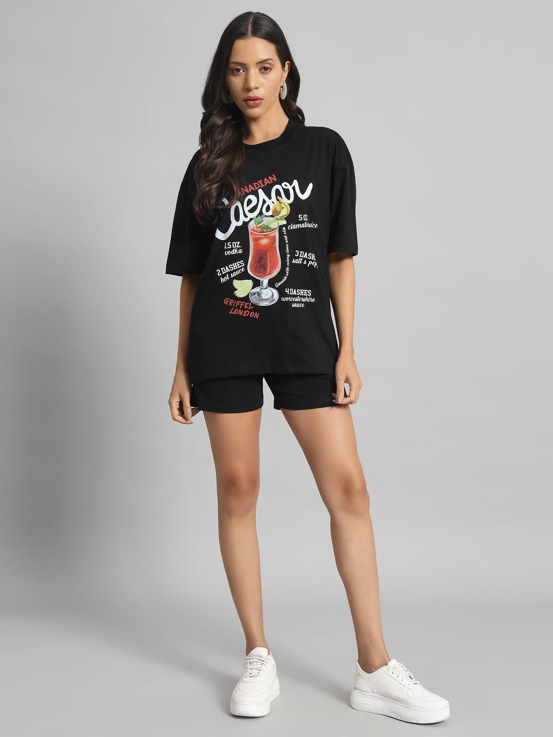 Canadian Caesar Oversized T-shirt and Shots Co-ord Set