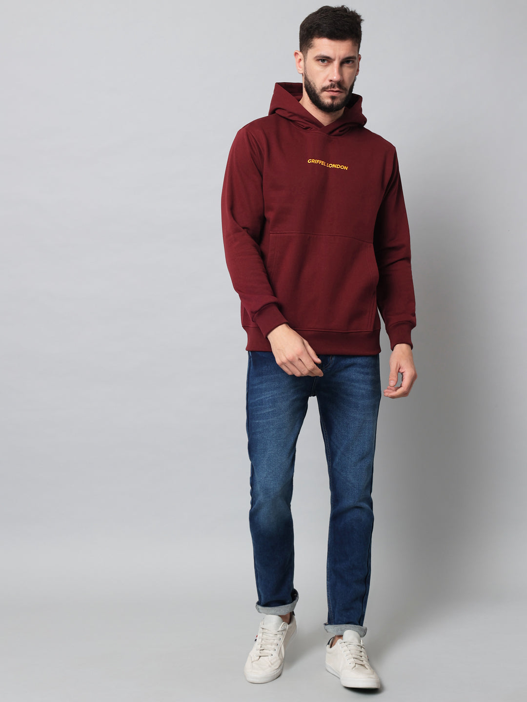 Griffel London Print Regular Fit Hoodie