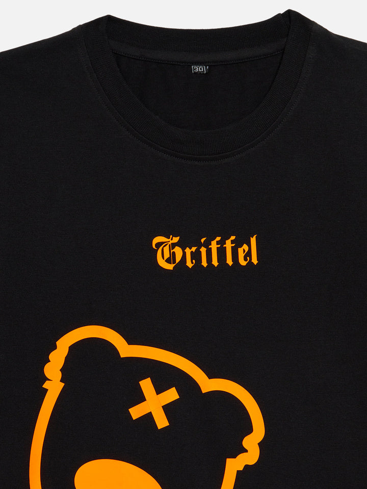 GRIFFEL Girls Kids Black Co-Ord T-shirt and Short Set