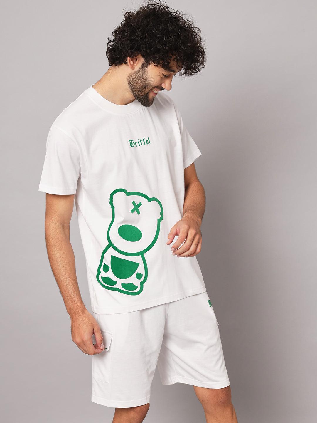 Teddy Drop Shoulder Oversized T-shirt