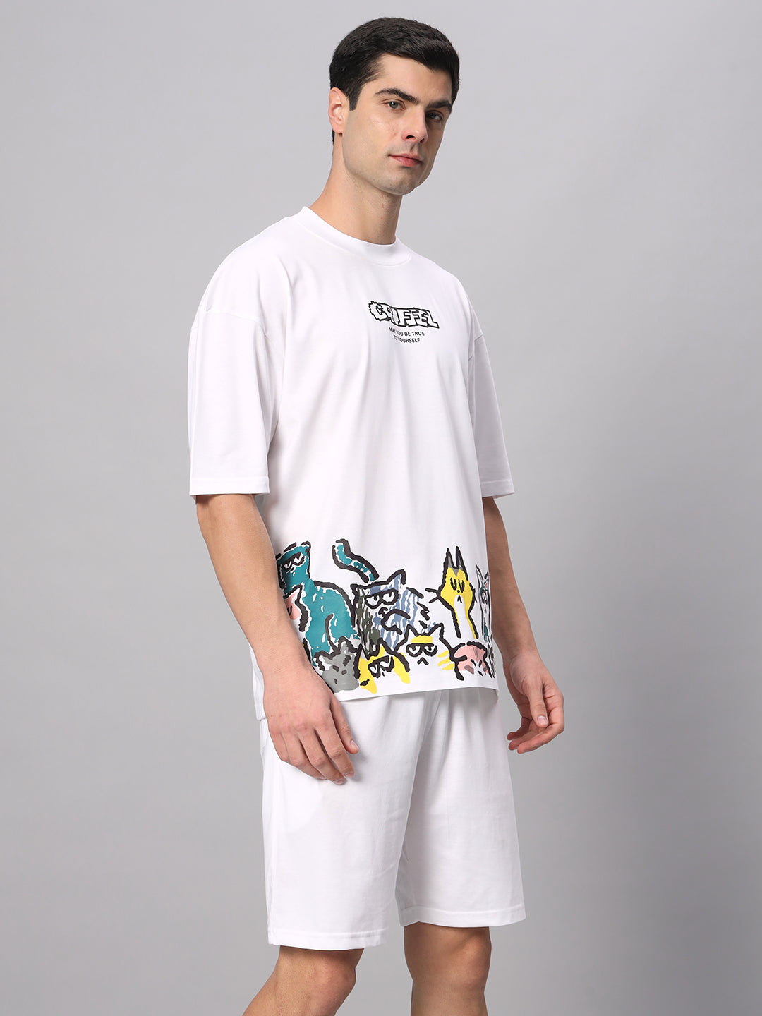 Emoji Cats T-shirt and Shorts Set - griffel
