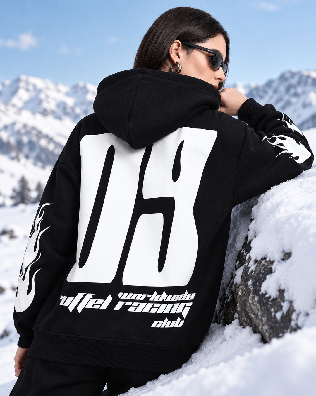 Racing Club Oversized Cotton Fleece Hoodie 🏁