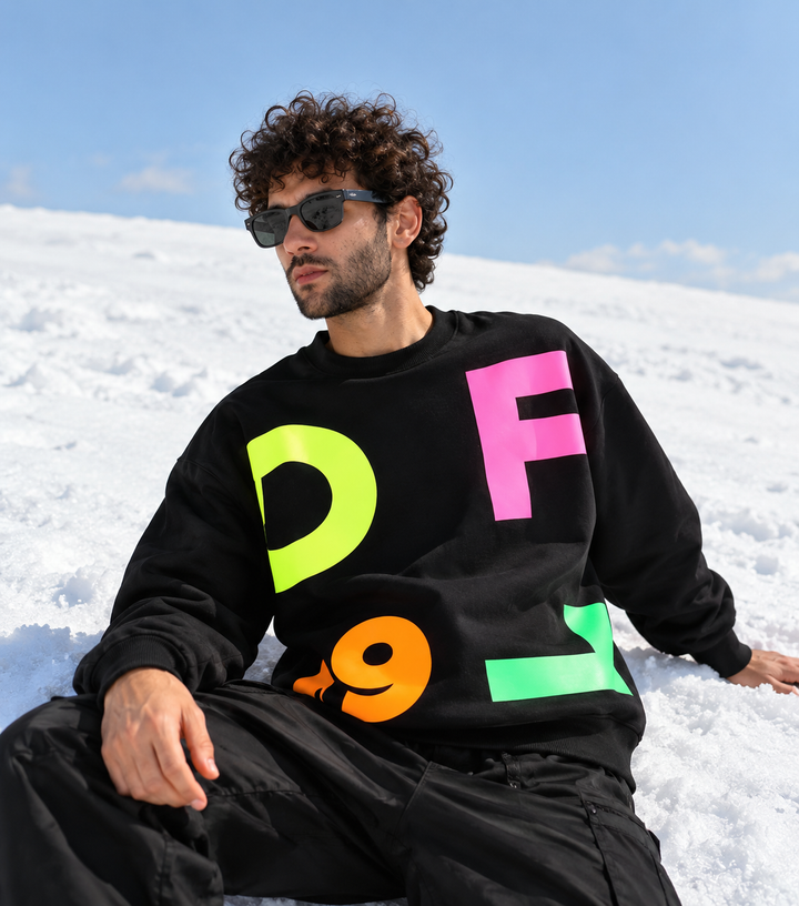 GFL09 Oversized Fleece round neck  Sweatshirt