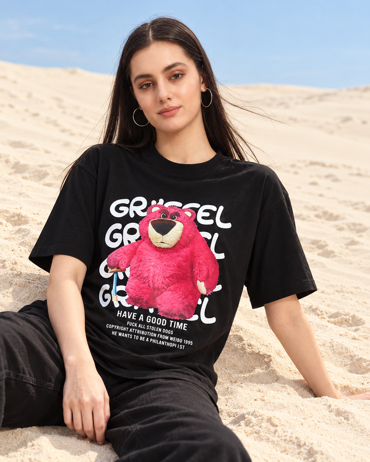 PINK TEDDY OVERSIZED T-SHIRT 🐻