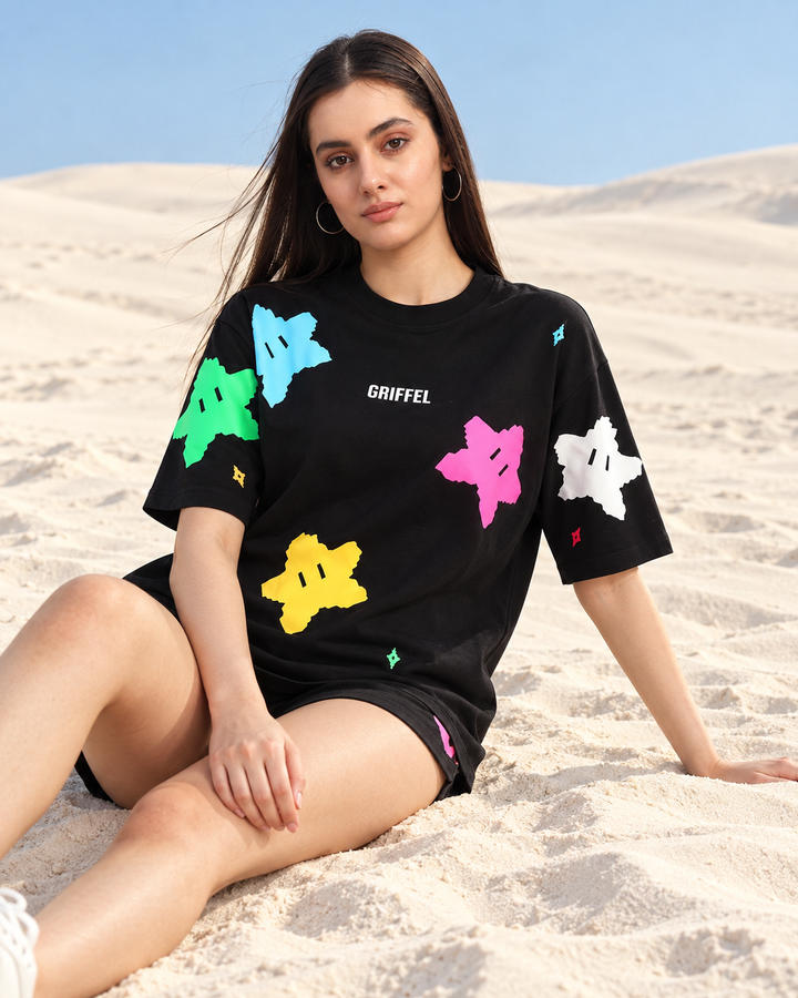 ALL OVER STAR OVERSIZED T-SHIRT ⭐️