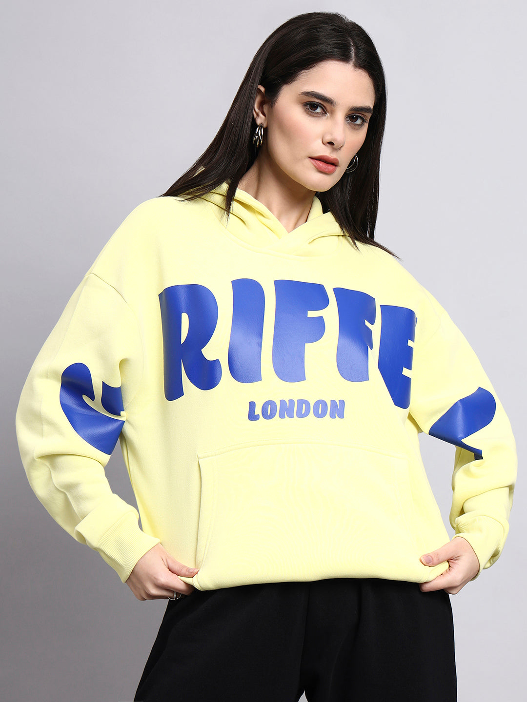 Front Griffel  Oversized Cotton Fleece Hoodie 💛