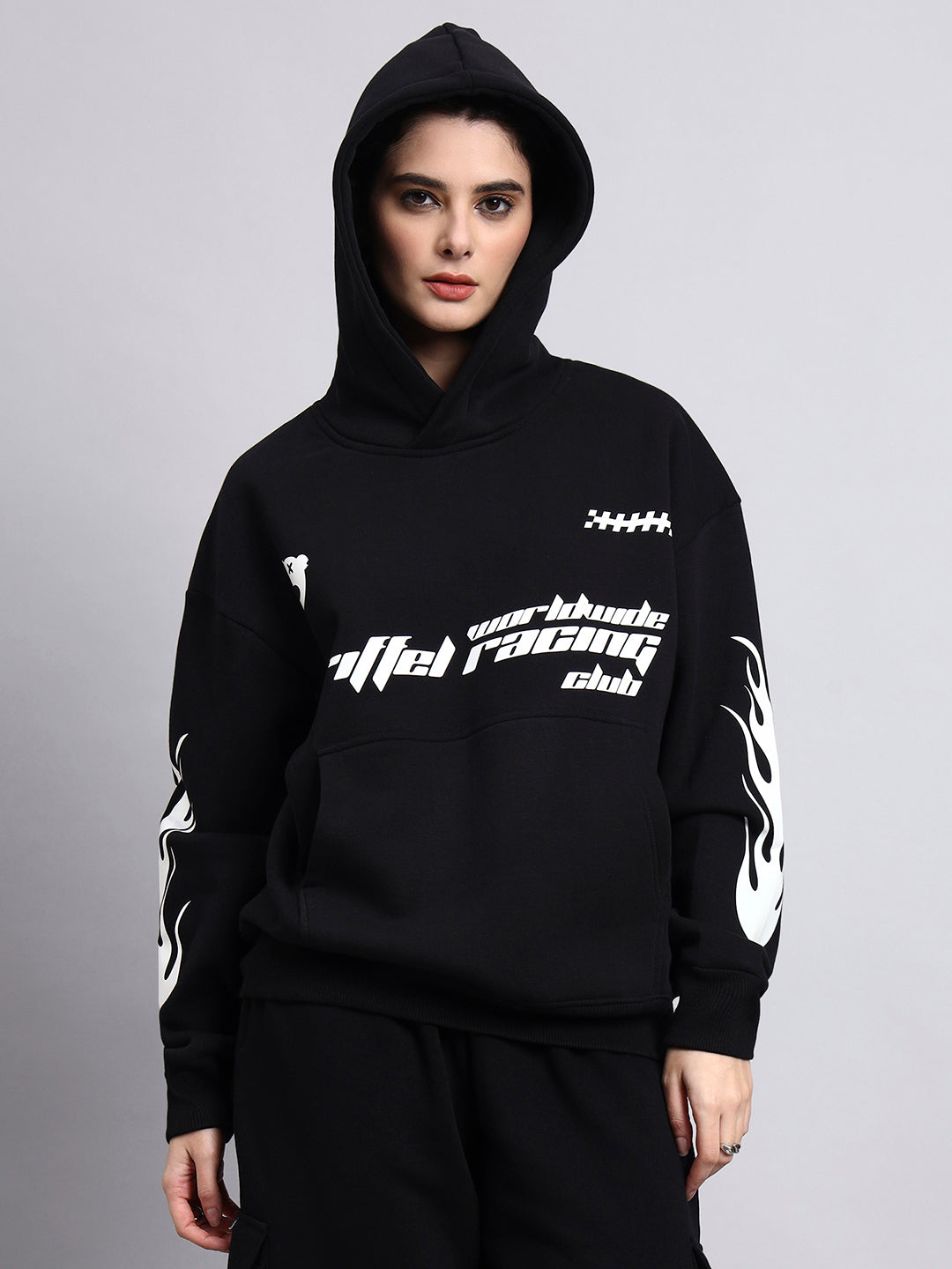 Racing Club Oversized Cotton Fleece Hoodie 🏁