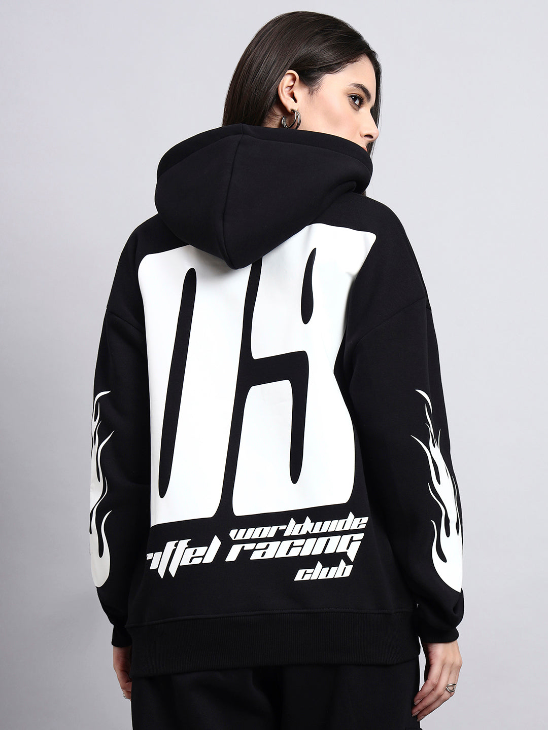 Racing Club Oversized Cotton Fleece Hoodie 🏁