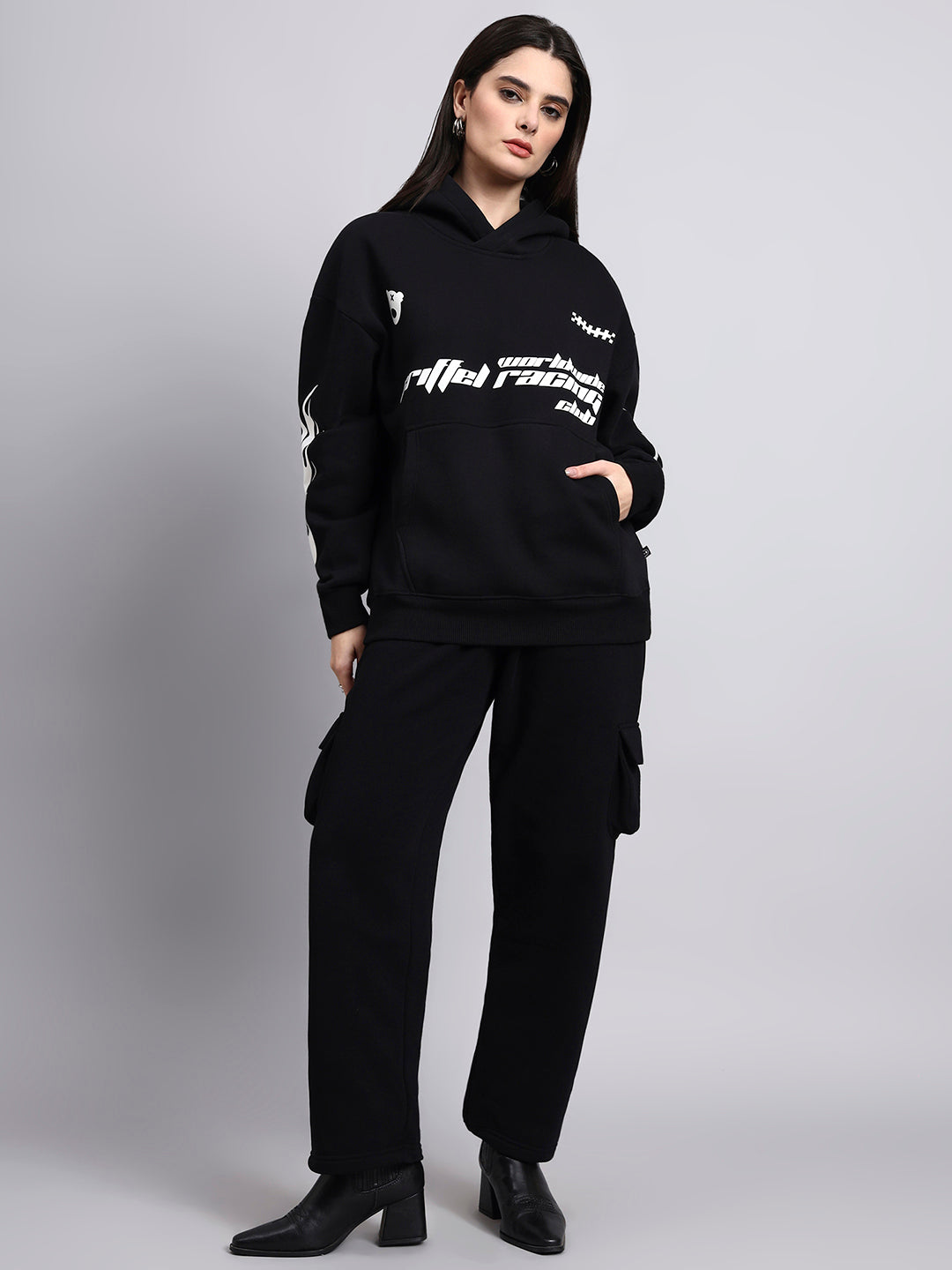 Racing Club Oversized Cotton Fleece Hoodie 🏁