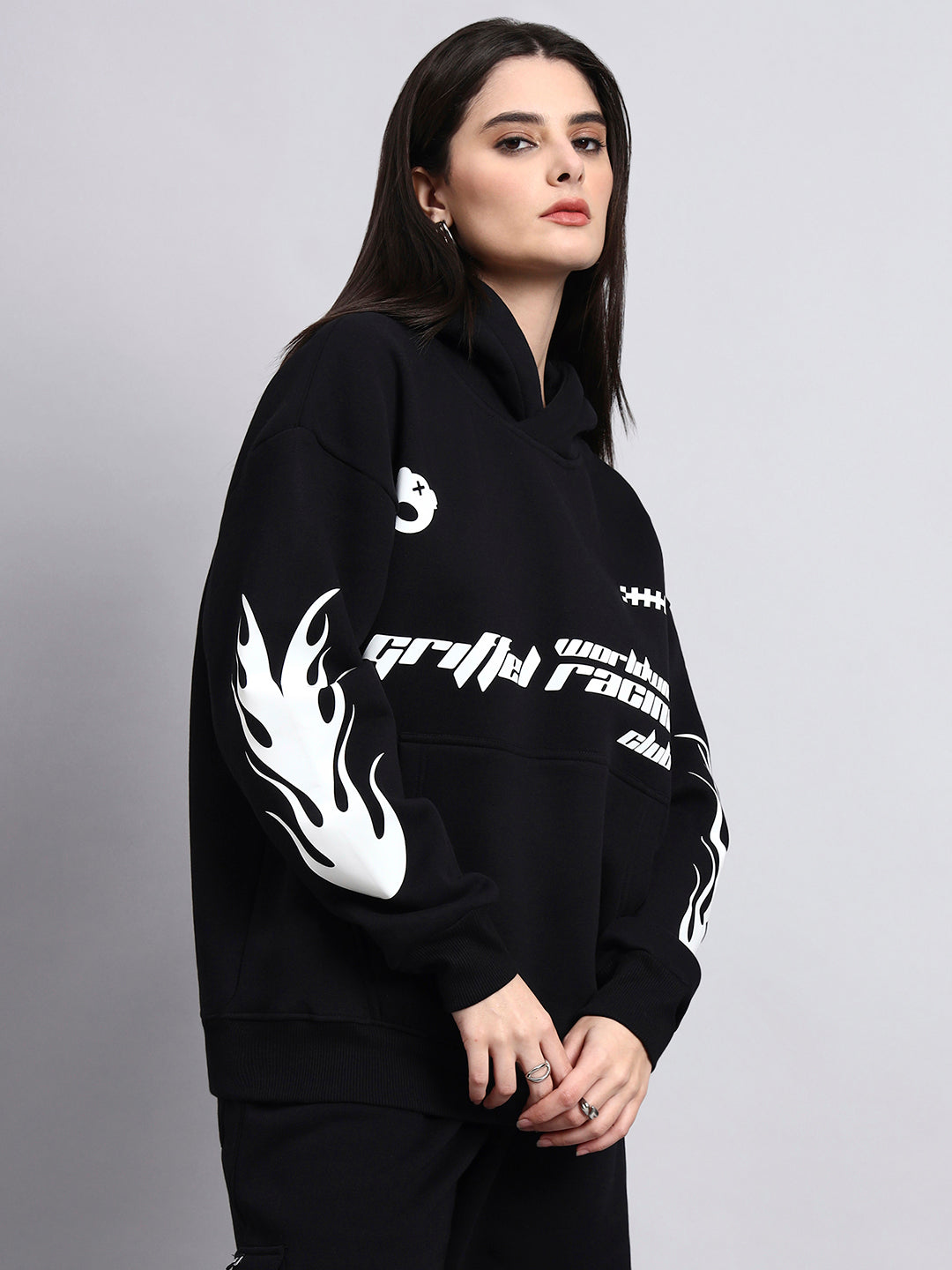Racing Club Oversized Cotton Fleece Hoodie 🏁