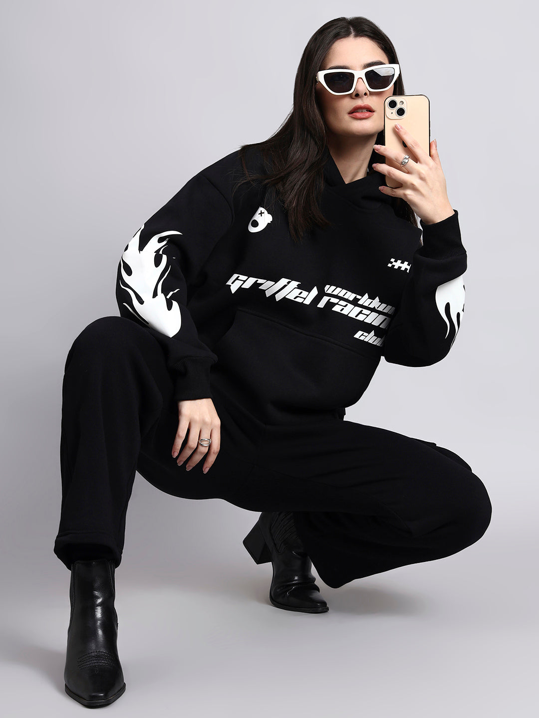 Racing Club Oversized Cotton Fleece Hoodie 🏁